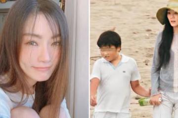 從不開口喊媽，謝金燕「辣穿深U連身」從3層樓空降，22歲兒子「藏十年首現身」全家終於團圓