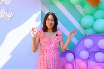 鍾嘉欣辦生日派對，首次公開三胎性別，老公頭髮稀疏身材消瘦