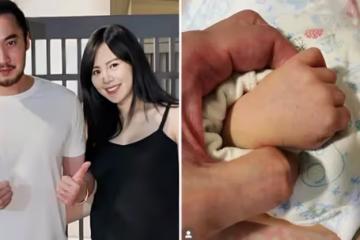 阿嬌前夫賴弘國官宣當爸！小心翼翼握嬰兒手，妻子長相美艷似明星
