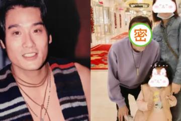 63歲梁家輝近照曝光,胡茬花白低調吃甜品,屈膝與小孩合影超貼心,網友:難得的老戲骨