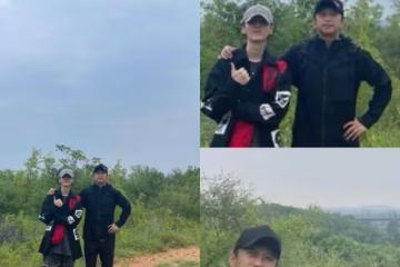 鹿晗鄧超秋遊，什麼地方，那麼涼快