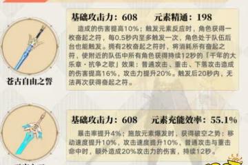 原神草主武器搭配推薦 草主用什麼武器好
