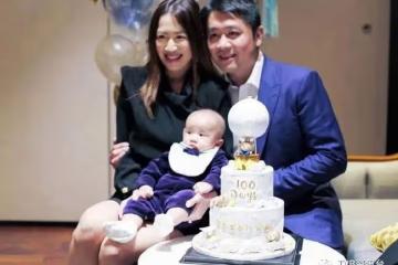 岑杏賢囝囝百日宴!同爸爸齊齊著父子裝勁可愛