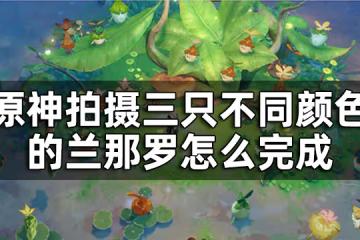 原神蘭那羅拍照任務攻略 拍攝三隻不同顏色的蘭那羅怎麼完成