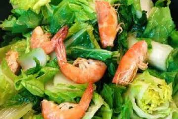 鮮蝦炒快菜