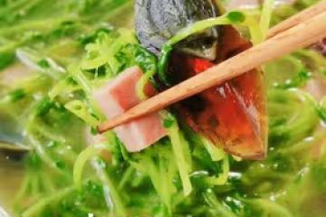 春日美食|豆苗皮蛋湯