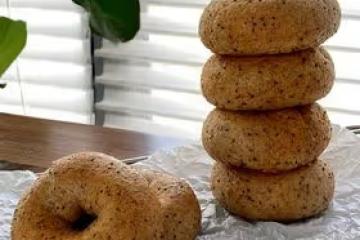 無油無糖全麥奇亞籽貝果