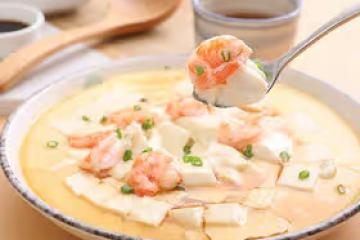 水蒸蛋的進階吃法——蝦仁豆腐蒸水蛋