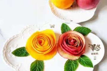 🌹簡單美麗的水果皮花🌺