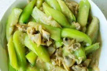花蛤肉炒絲瓜