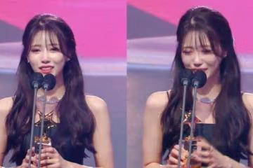 MBC演藝大賞/Lovelyz美珠奪新人獎大哭 臉掛兩行淚:嗚不能變醜