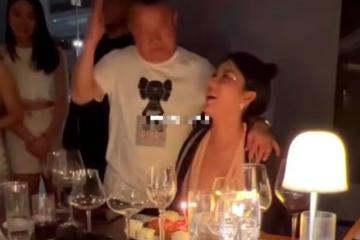 曾志偉給女模慶生，體貼入微還直接上嘴親吻，兩人年齡差近五十歲