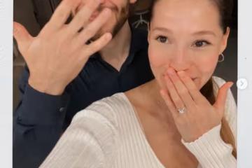 34歲混血女星被男友驚喜求婚,已懷7月男胎,自曝差點當場生娃
