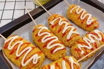 手抓餅版芝士拉絲熱狗棒