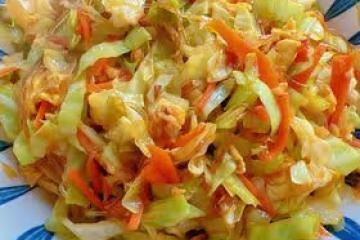 包菜粉絲炒雞蛋