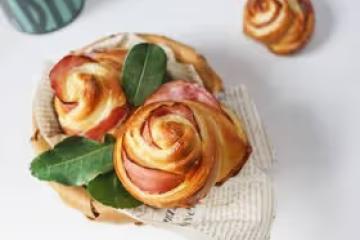 【北鼎烤箱食譜】玫瑰火腿芝士麵包