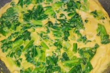 多汁油麥菜厚蛋燒