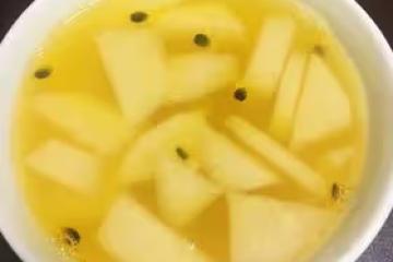 妙不可言的味道——百香果雪梨冰糖水～