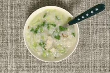 青菜香菇雞絲粥（電飯鍋版）