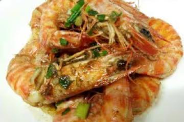 舟山美食——椒鹽野生大竹節蝦
