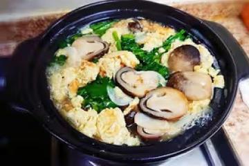 菠菜草菇煎蛋湯*不加味精鮮美雞蛋高湯