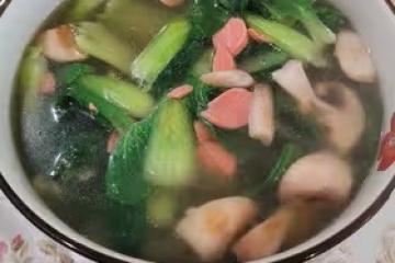 鮮蘑菇青菜湯