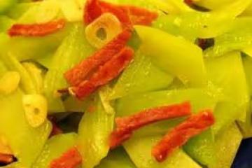 金華火腿炒萵筍