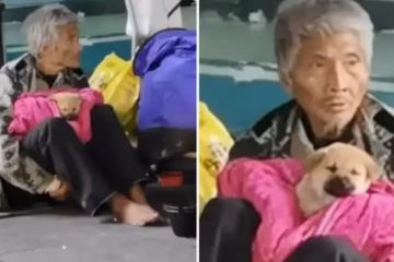 寒冬裡流浪的光腳老人,被凍得瑟瑟發抖,他卻把毯子留給了狗狗:「我是流浪漢,我的狗狗不是流浪狗」