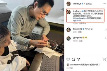 吳彥祖為女兒塗指甲油，被妻子夸是好爸爸，9歲吳斐然顏值超高
