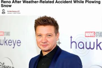 鷹眼扮演者意外受傷，除雪時遭遇極端暴風雪天氣，被空運送醫治療