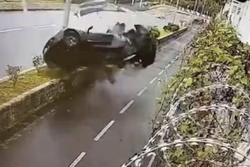 烏龍一場？TVB實力配角疑遇到嚴重車禍，事故現場畫面觸目驚心