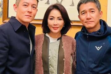 劉嘉玲分享自己和陳冠希、梁朝偉合照，網友感嘆：兩大金剛護體了